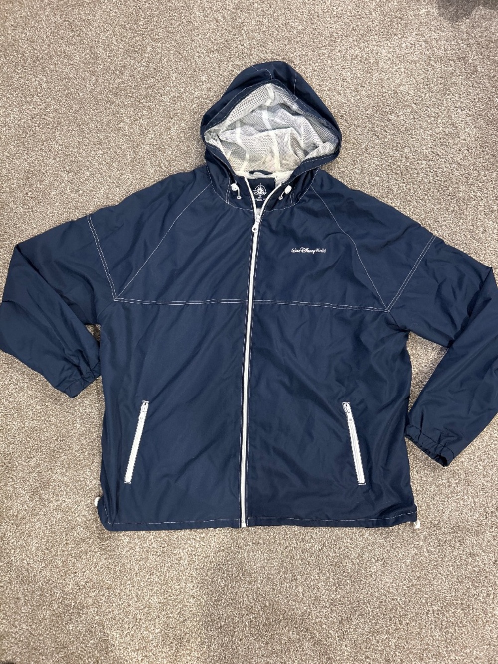 Disney World Parks mens Navy blue Windbreaker Jacket size 3XL